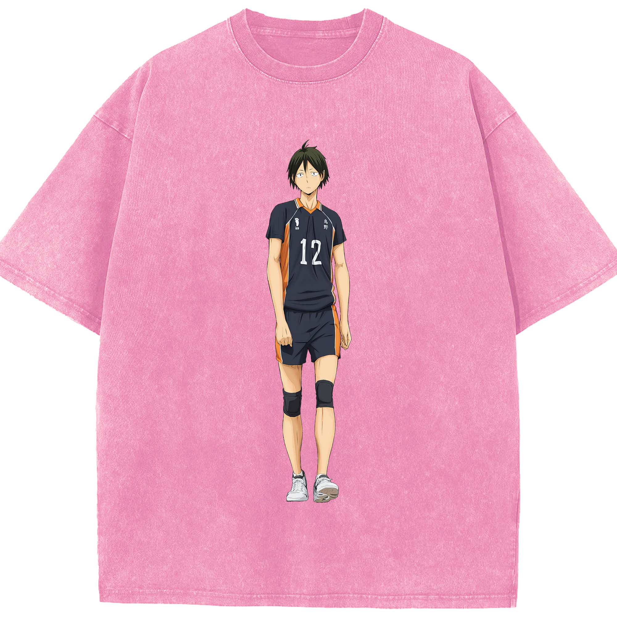 （画像用） ハイキュー!! Haikyu!! 綿100% ヴィンテージ風 半袖Tシャツ（フロントプリント）